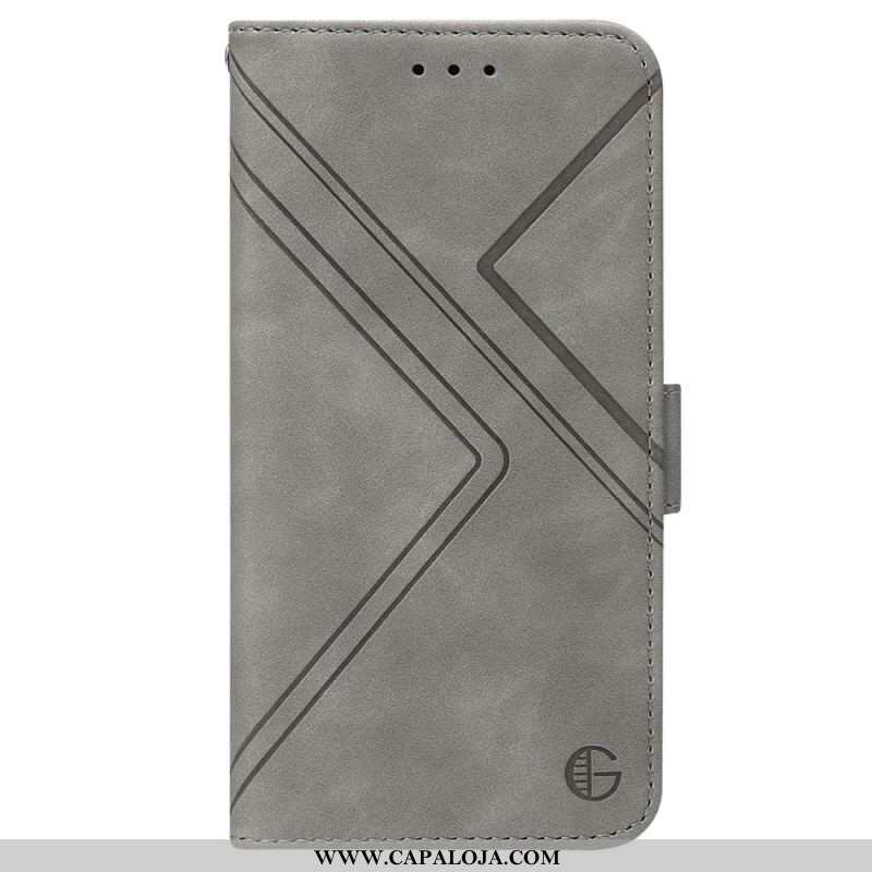 Capa Folio Para Oppo A54 5G / A74 5G Couro Sintético Rfid