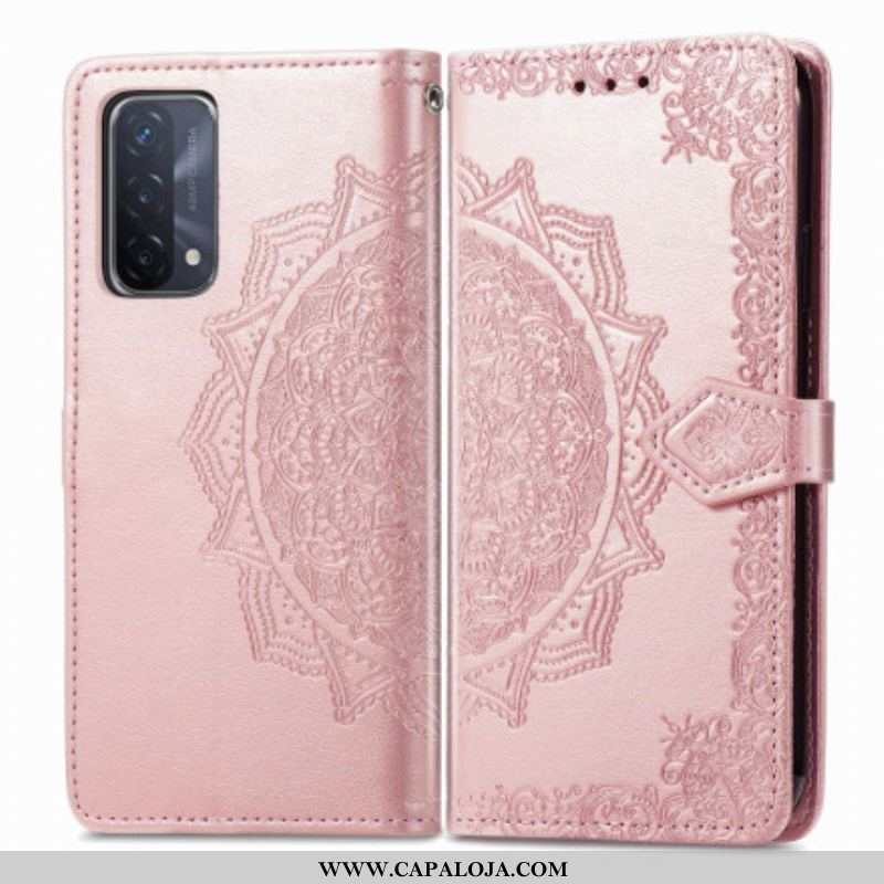 Capa Folio Para Oppo A54 5G / A74 5G Mandala Idade Média