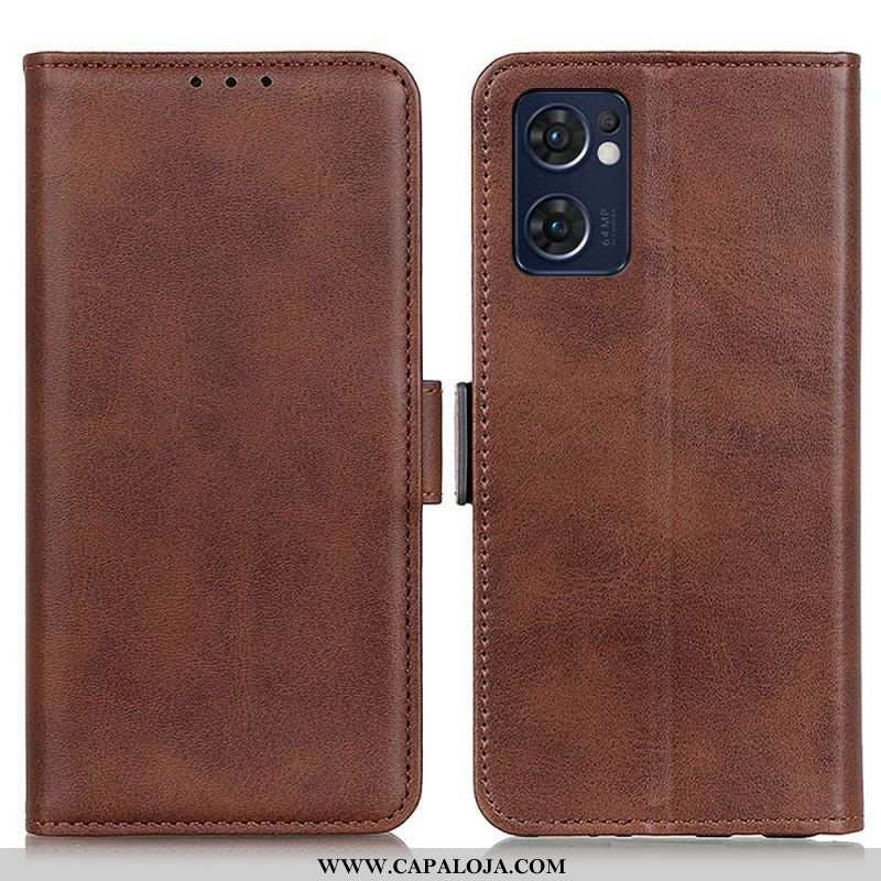 Capa Folio Para Oppo Find X5 Lite Flip Aba Dupla