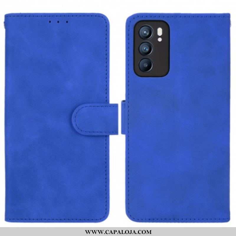 Capa Folio Para Oppo Reno 6 5G Toque De Pele