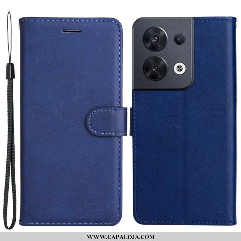 Capa Folio Para Oppo Reno 8 De Cordão Simples Com Alça