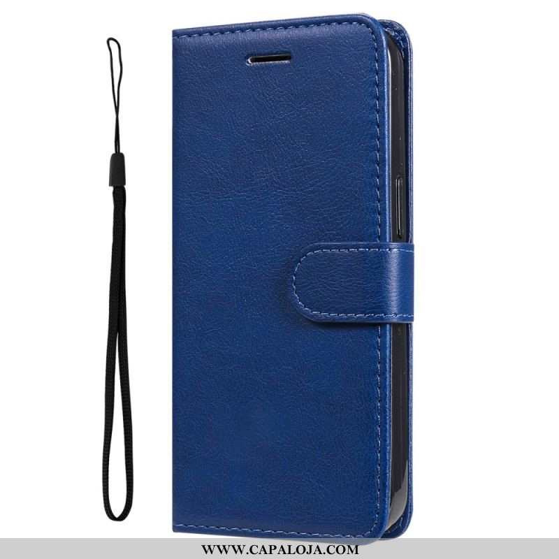 Capa Folio Para Samsung Galaxy A13 5G / A04s De Cordão Strappy Série De Cores Sólidas