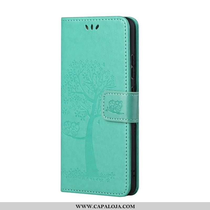 Capa Folio Para Samsung Galaxy A13 5G / A04s De Cordão Tanga E Corujas