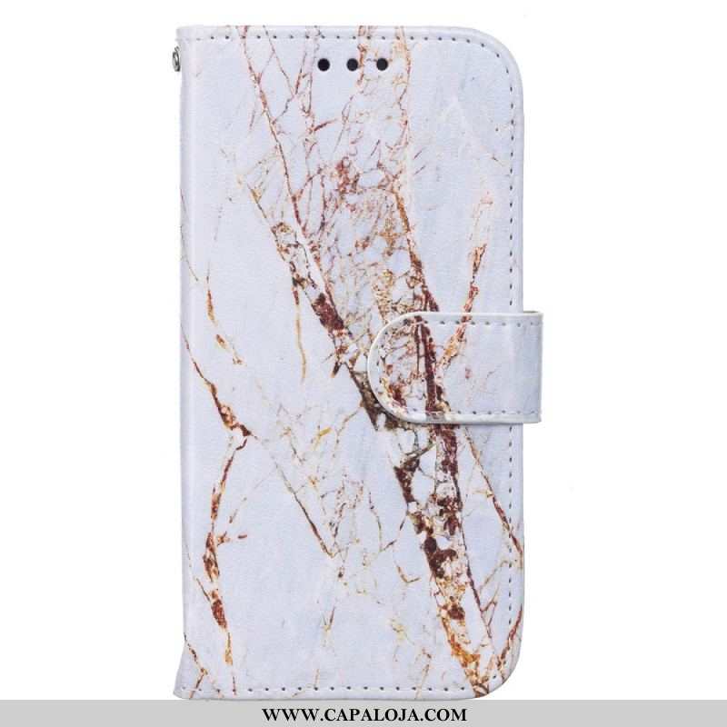 Capa Folio Para Samsung Galaxy A13 5G / A04s Mármore Intenso