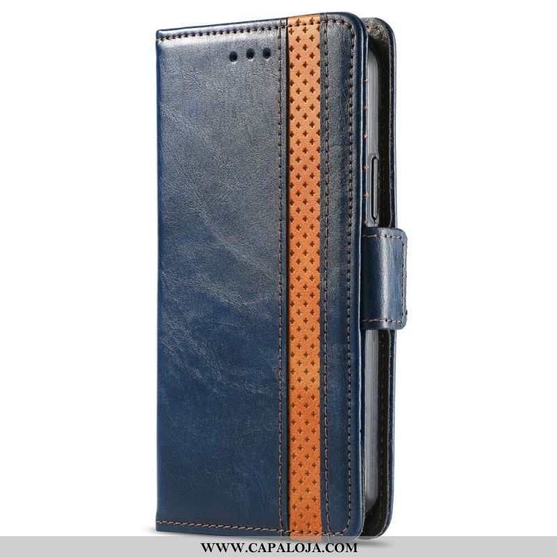 Capa Folio Para Samsung Galaxy A14 / A14 5G Fecho Duplo Bicolor