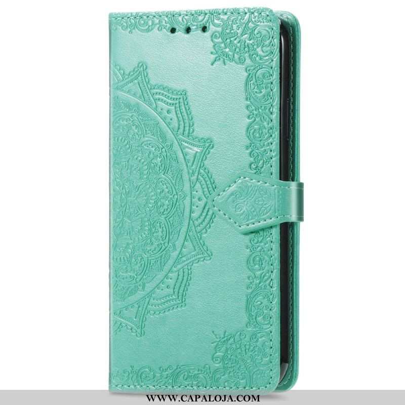 Capa Folio Para Samsung Galaxy A14 / A14 5G Mandala Vintage