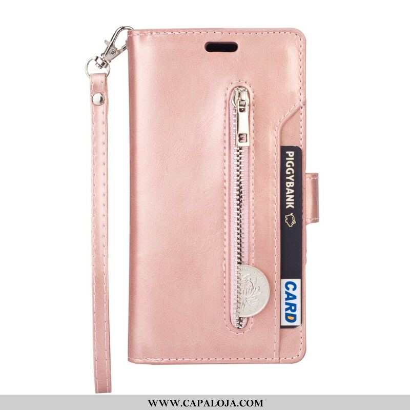 Capa Folio Para Samsung Galaxy A51 5G Bolsa Com Cordão