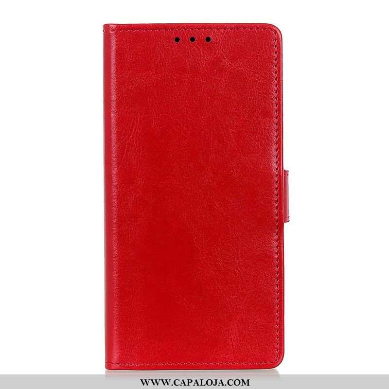 Capa Folio Para Samsung Galaxy A52 4G / A52 5G / A52s 5G Efeito Couro Brilhante Elegante