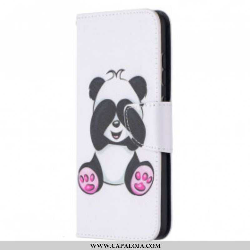 Capa Folio Para Samsung Galaxy A52 4G / A52 5G / A52s 5G Panda Divertido