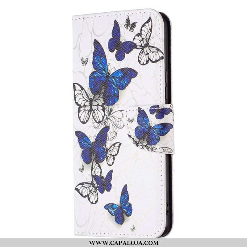 Capa Folio Para Samsung Galaxy A53 5G Borboletas