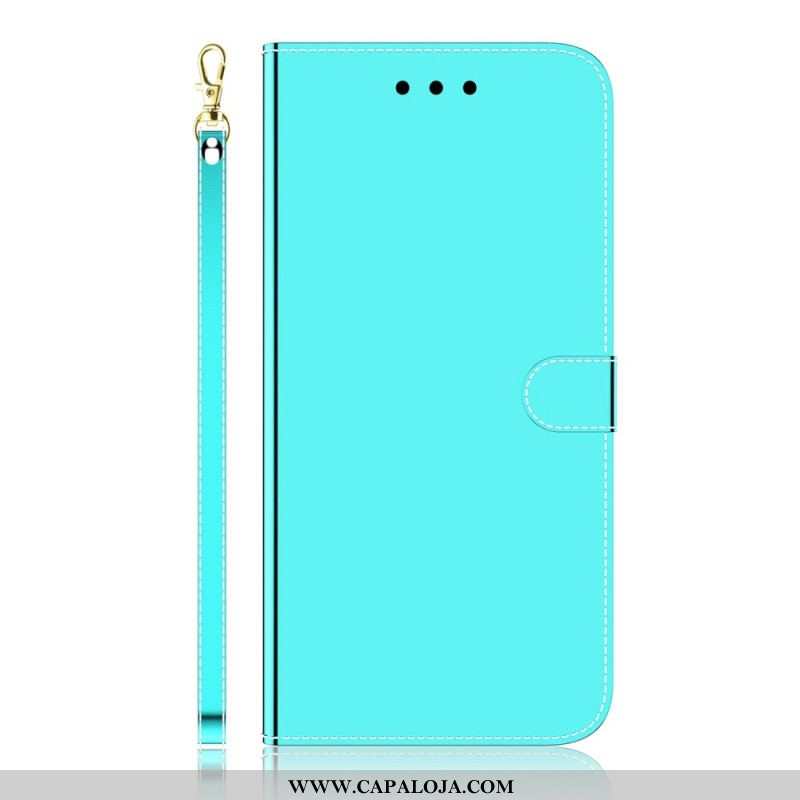 Capa Folio Para Samsung Galaxy A53 5G Capa De Espelho De Couro Sintético