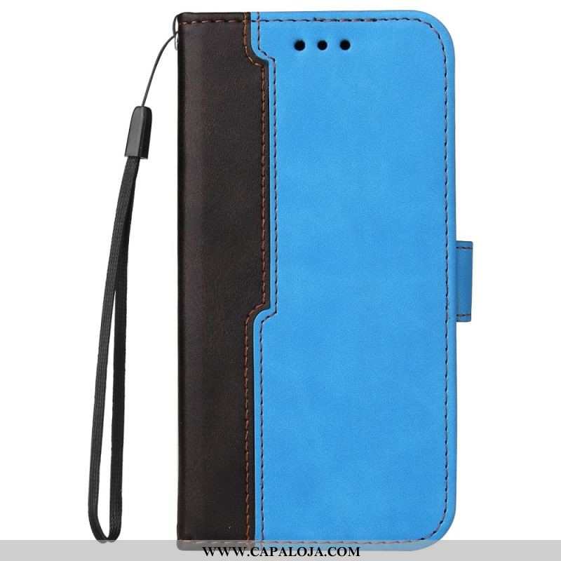 Capa Folio Para Samsung Galaxy A53 5G Dois Tons