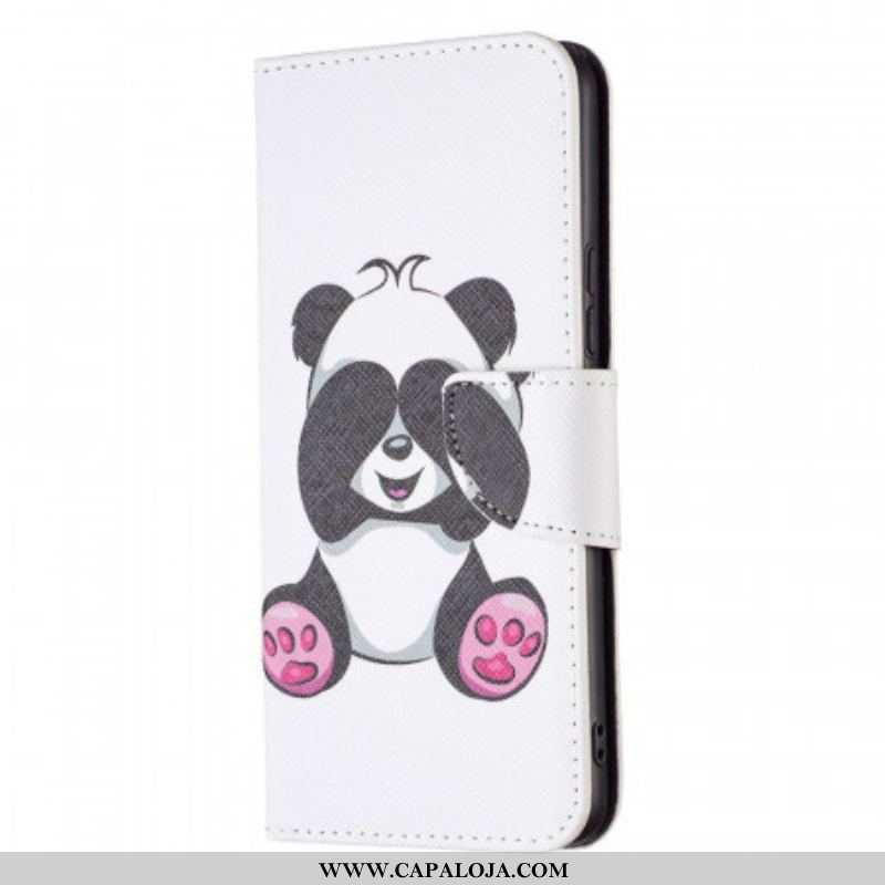 Capa Folio Para Samsung Galaxy A53 5G Panda Divertido