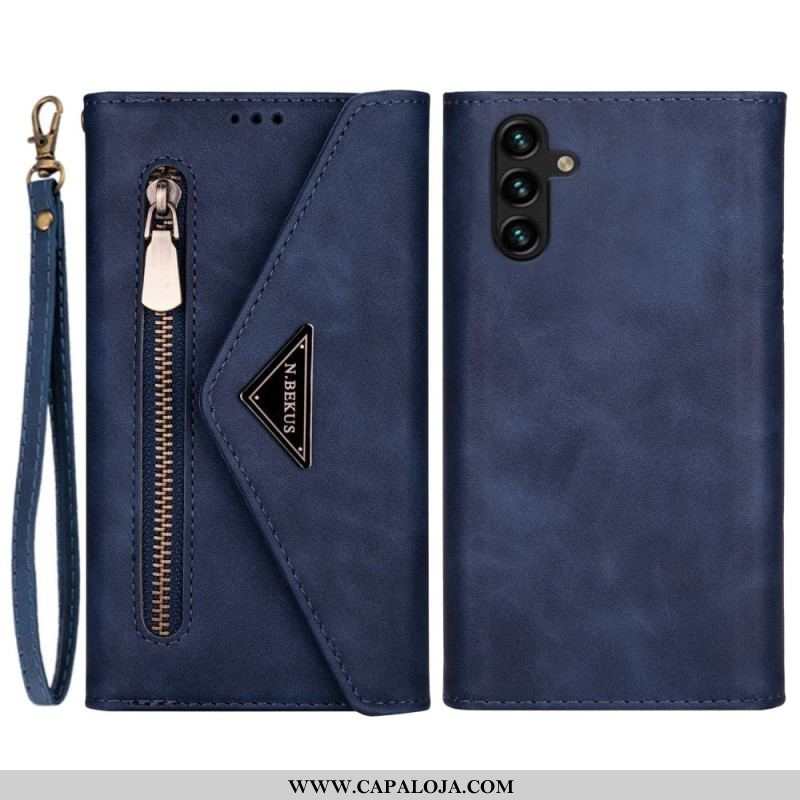 Capa Folio Para Samsung Galaxy A54 5G Cordão E Alça De Ombro N.bekus