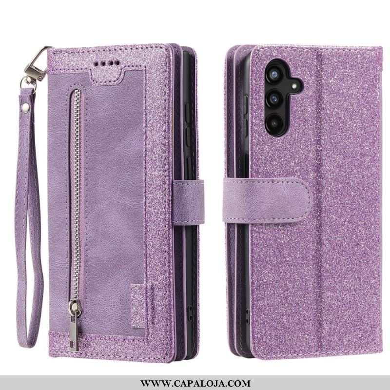 Capa Folio Para Samsung Galaxy A54 5G Porta-moedas 9 Porta-cartões