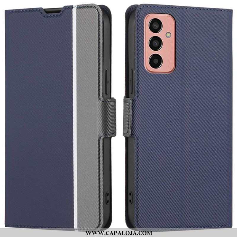 Capa Folio Para Samsung Galaxy M13 Bicolor Ultra Fino