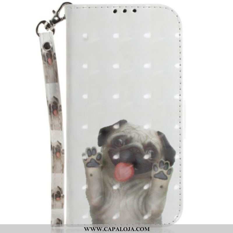 Capa Folio Para Samsung Galaxy M13 Pug