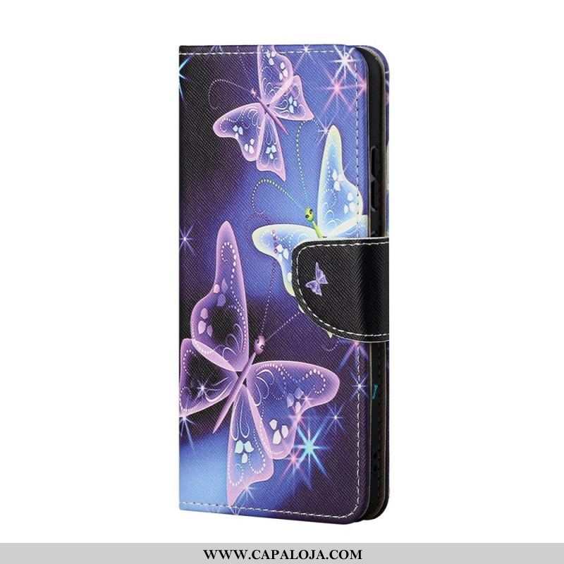 Capa Folio Para Samsung Galaxy M23 5G Borboleta