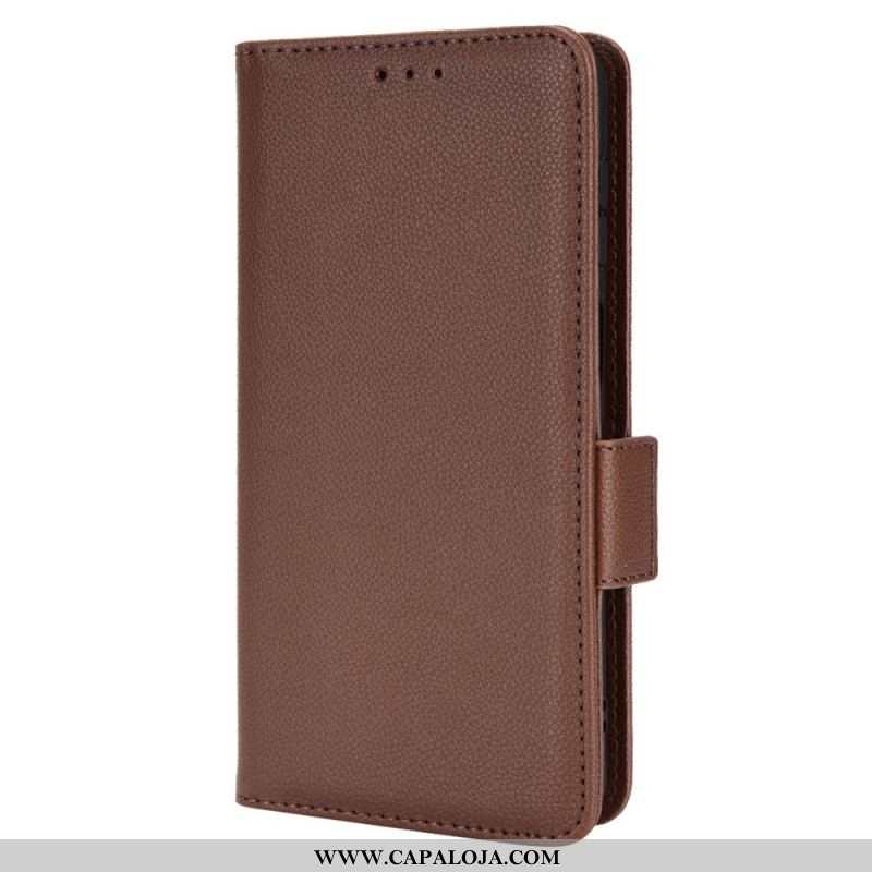 Capa Folio Para Samsung Galaxy M23 5G Estilo Couro Lichia