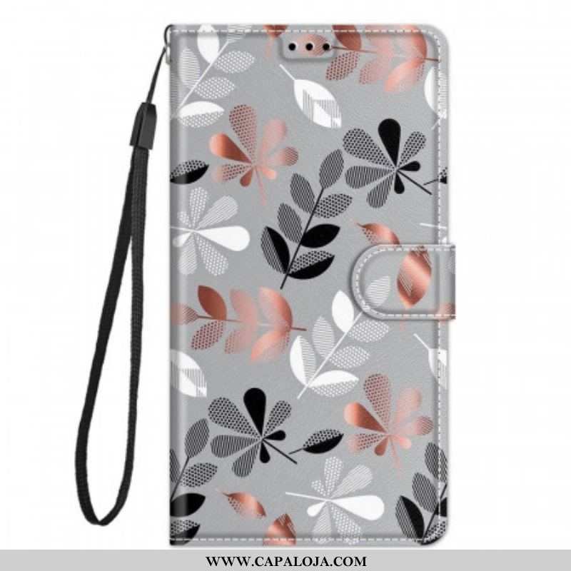 Capa Folio Para Samsung Galaxy M23 5G Lençóis Com Cordão