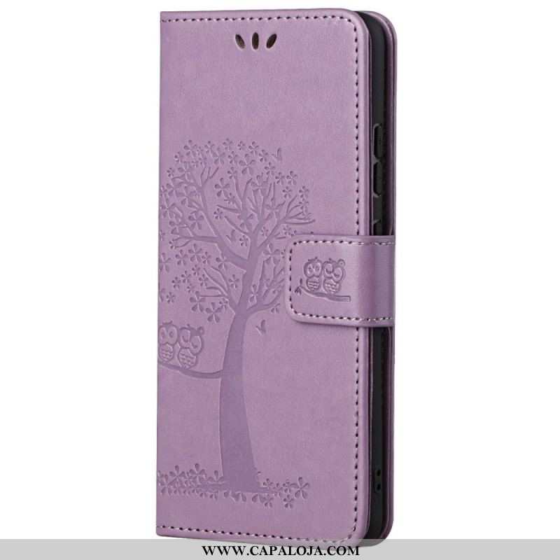 Capa Folio Para Samsung Galaxy M23 5G Árvore Coruja