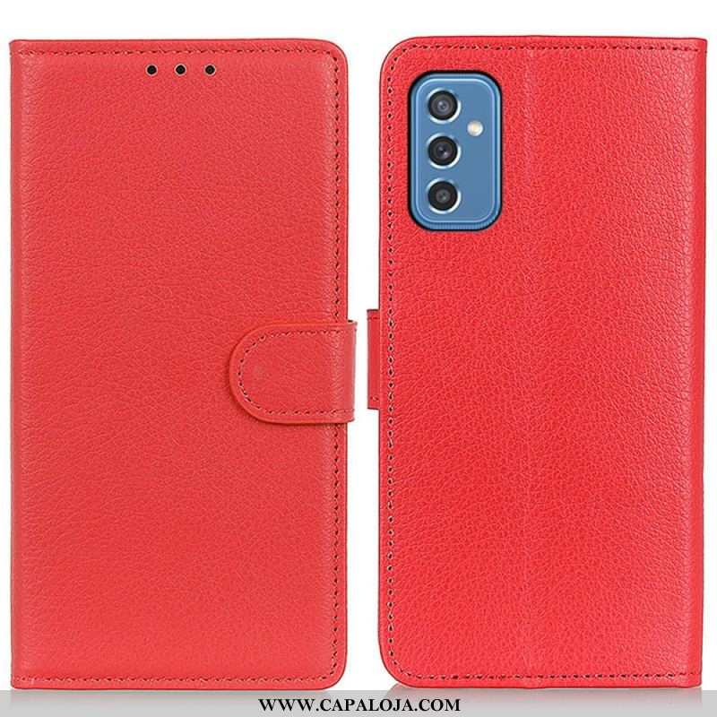 Capa Folio Para Samsung Galaxy M52 5G Textura Lichia