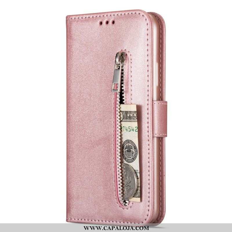 Capa Folio Para Samsung Galaxy S20 Plus / S20 Plus 5G Porta-moedas Efeito Couro