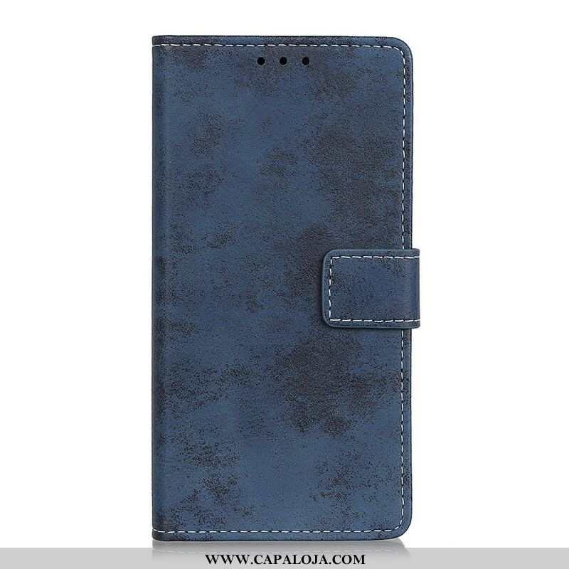 Capa Folio Para Samsung Galaxy S21 5G Couro Falso Vintage