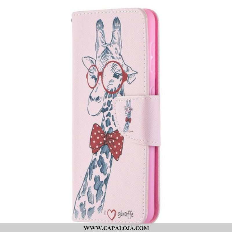 Capa Folio Para Samsung Galaxy S21 5G Girafa Inteligente