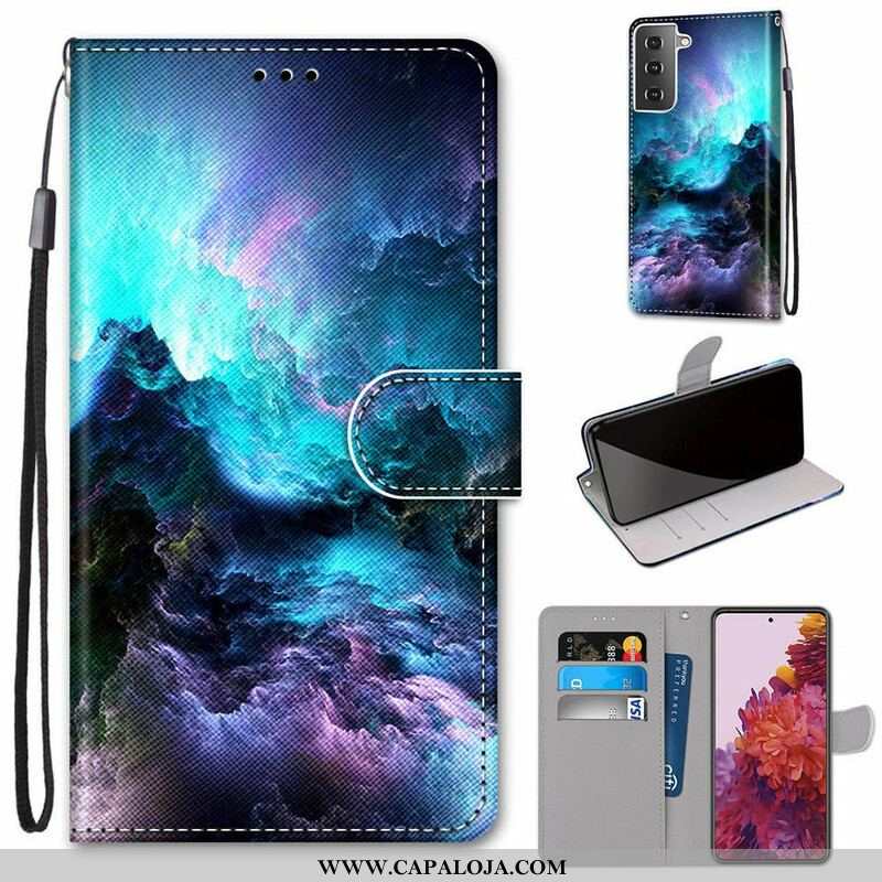 Capa Folio Para Samsung Galaxy S21 5G Natureza Misteriosa