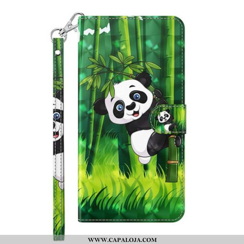 Capa Folio Para Samsung Galaxy S21 FE Panda E Bambu