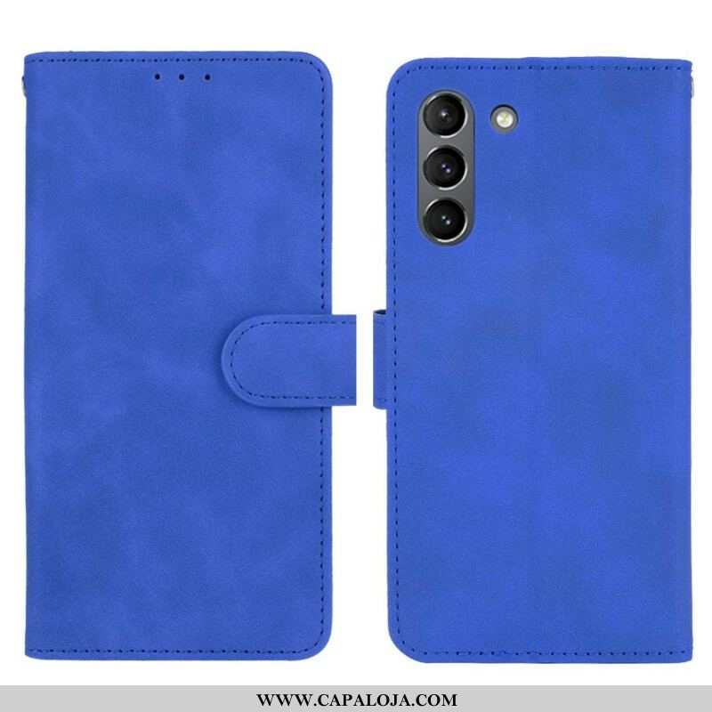 Capa Folio Para Samsung Galaxy S21 FE Toque De Pele