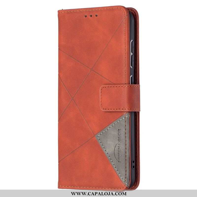 Capa Folio Para Samsung Galaxy S21 FE Triângulos De Cores Binfen