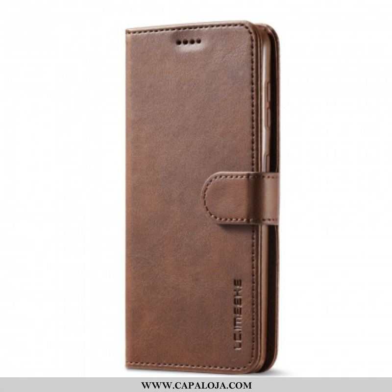 Capa Folio Para Samsung Galaxy S21 Plus 5G Lc.imeeke Efeito Couro