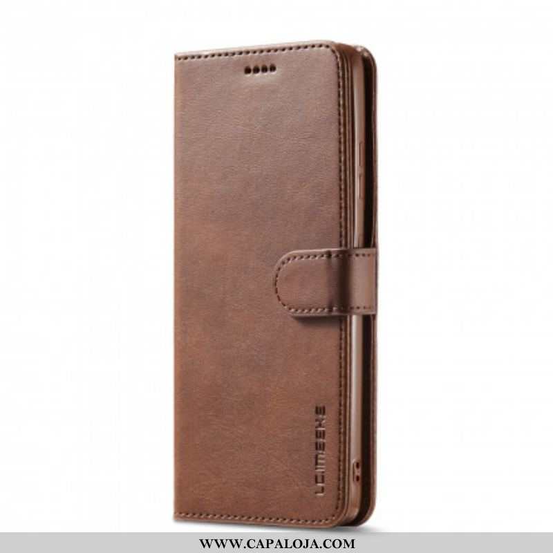 Capa Folio Para Samsung Galaxy S21 Ultra 5G Lc.imeeke Efeito Couro