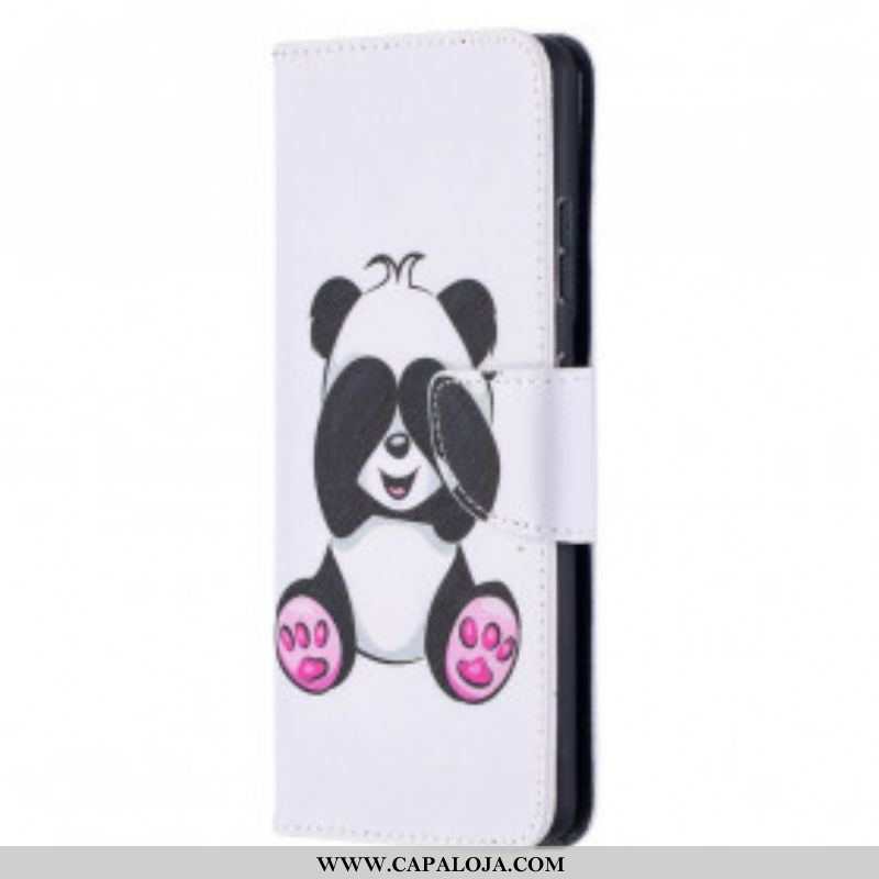 Capa Folio Para Samsung Galaxy S21 Ultra 5G Panda Divertido