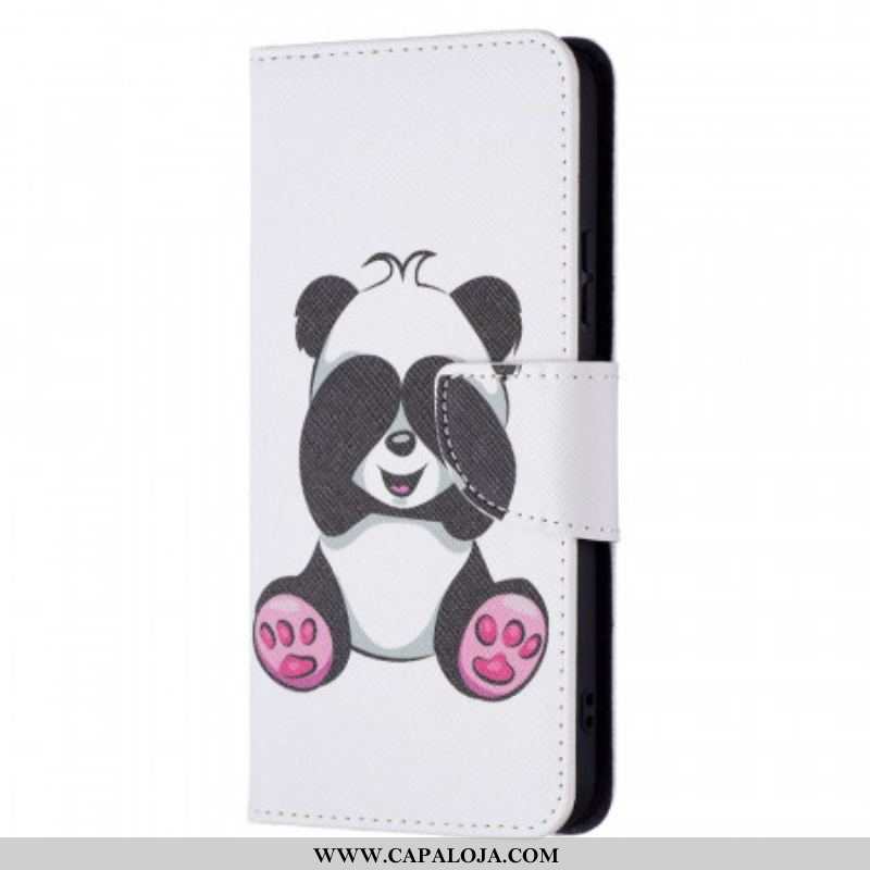 Capa Folio Para Samsung Galaxy S22 Plus 5G Panda Divertido