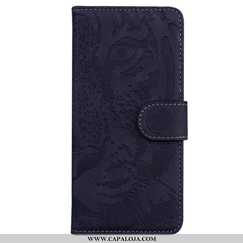 Capa Folio Para Samsung Galaxy S23 5G Pegada De Tigre