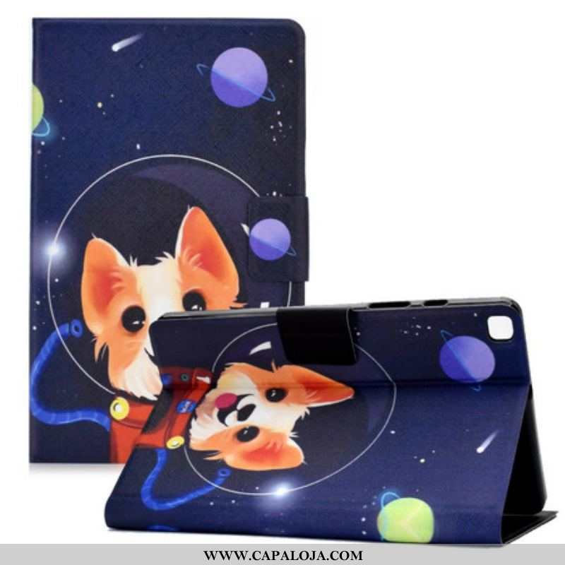 Capa Folio Para Samsung Galaxy Tab A7 Lite Cao Espacial