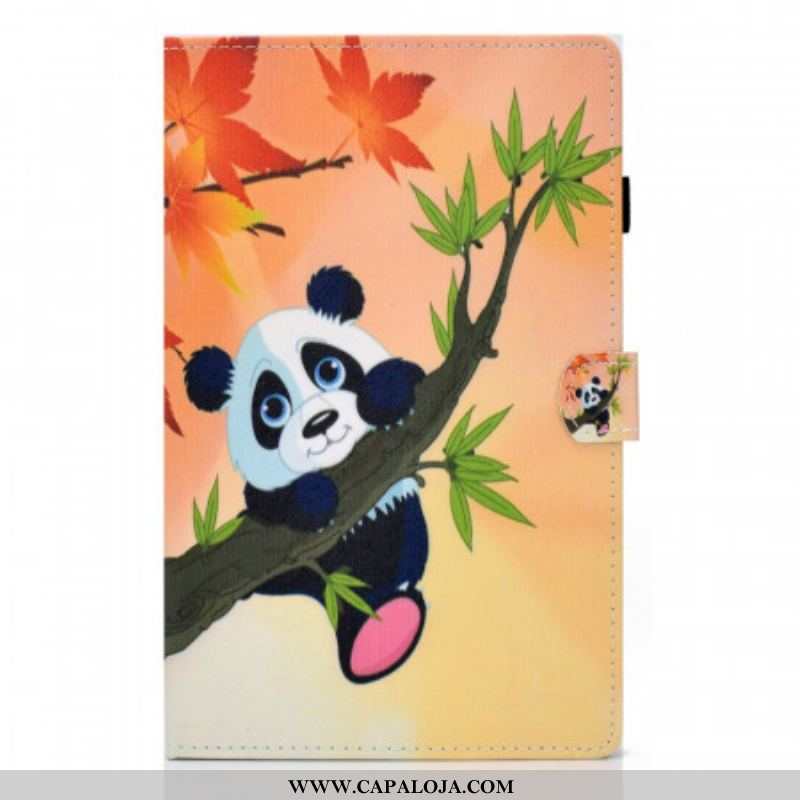 Capa Folio Para Samsung Galaxy Tab A8 (2021) Panda Fofo