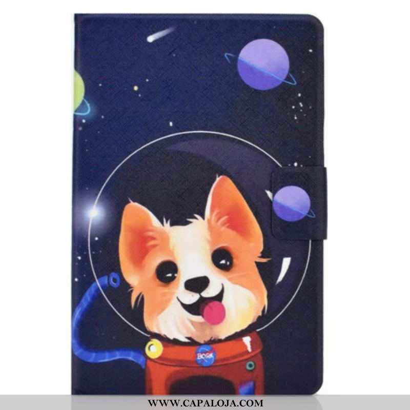 Capa Folio Para Samsung Galaxy Tab S8 / Tab S7 Cao Espacial