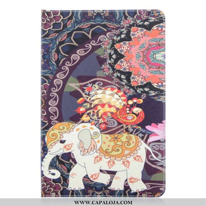 Capa Folio Para Samsung Galaxy Tab S8 / Tab S7 Estampa Elefante