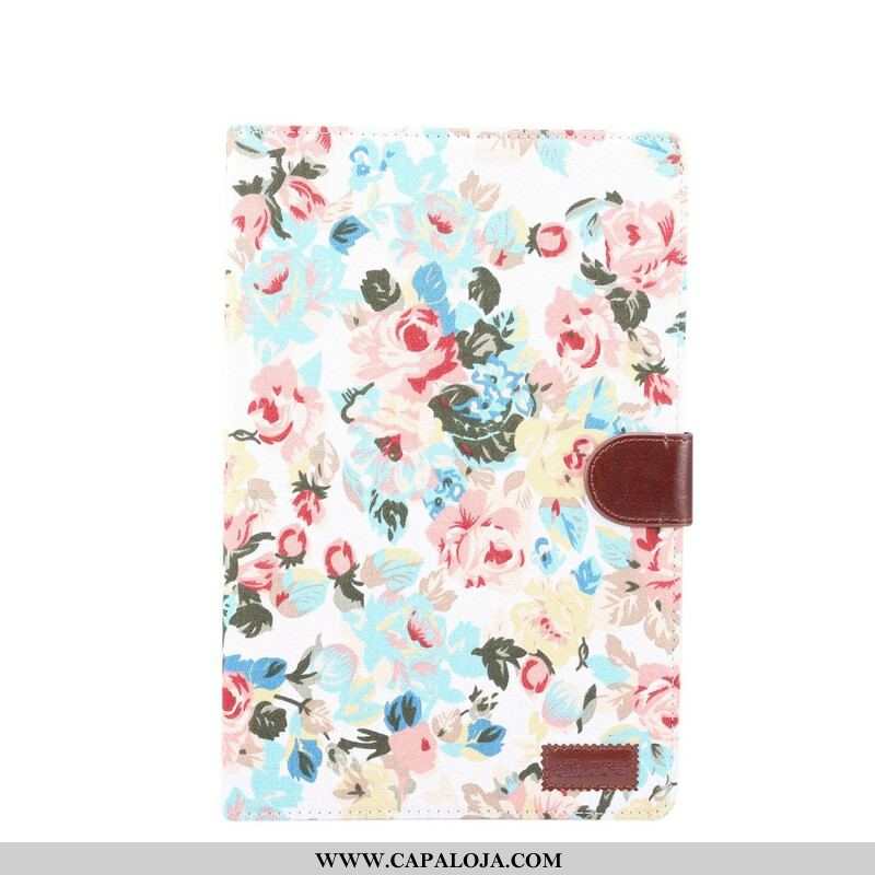 Capa Folio Para Samsung Galaxy Tab S8 / Tab S7 Flores Da Liberdade