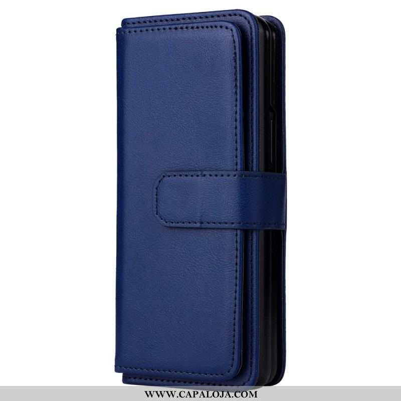 Capa Folio Para Samsung Galaxy Z Fold 3 5G Porta-moedas Empresarial Multifuncional