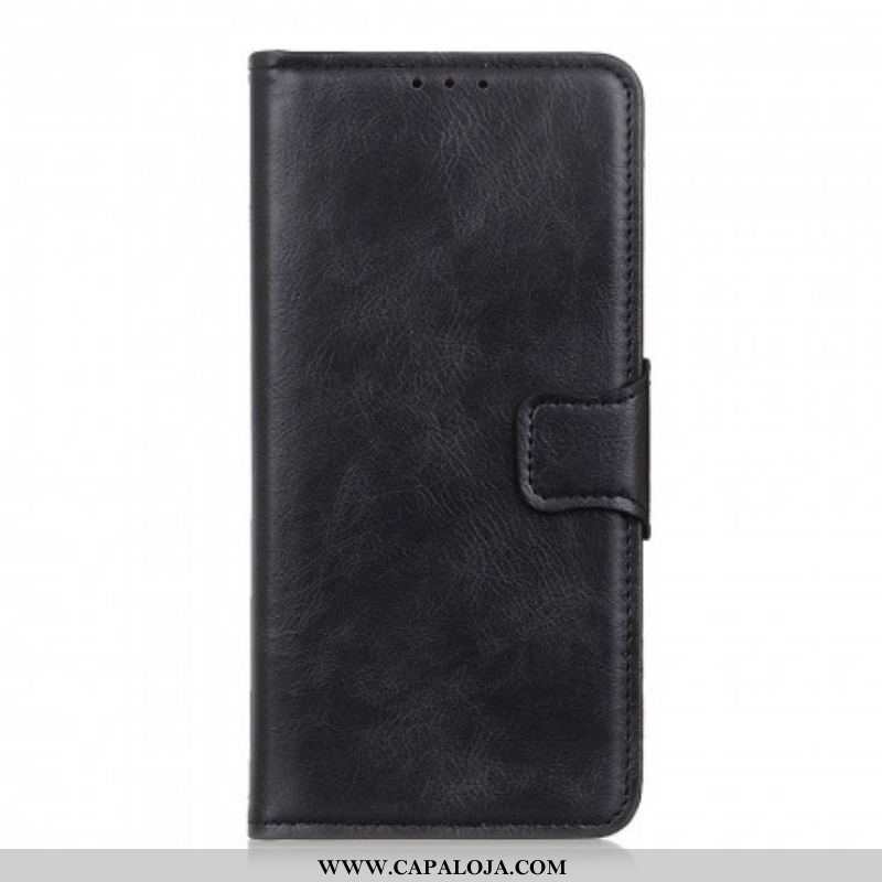 Capa Folio Para Sony Xperia 1 III Fecho Reversível Efeito Couro