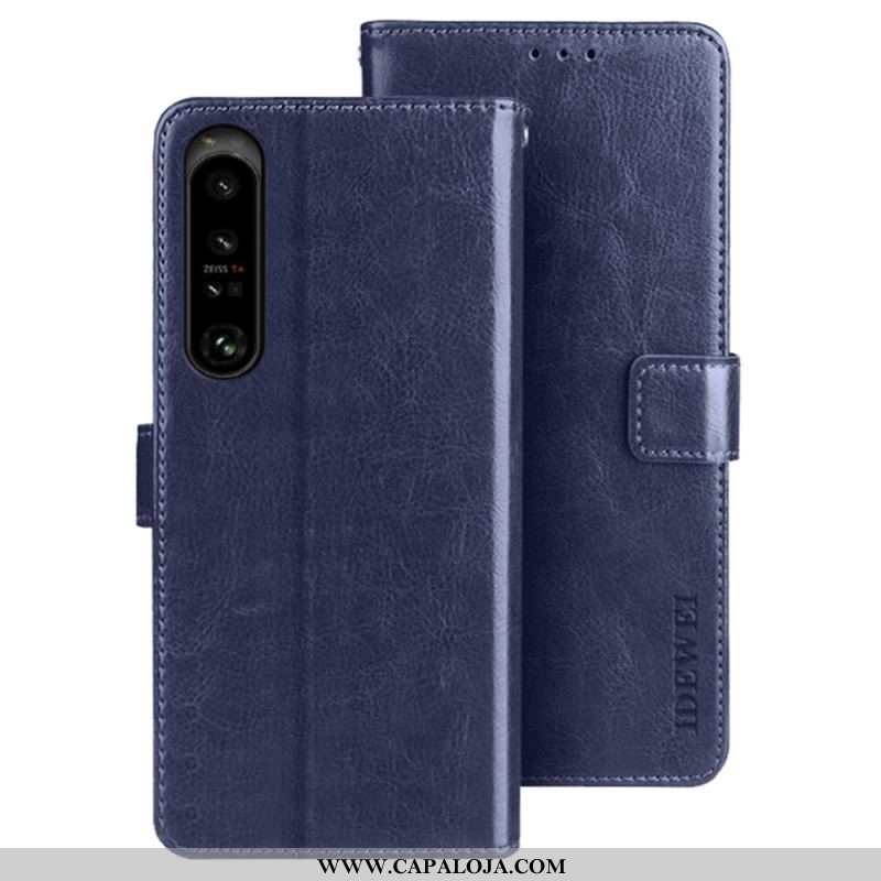 Capa Folio Para Sony Xperia 1 IV Imitação De Couro Idewei