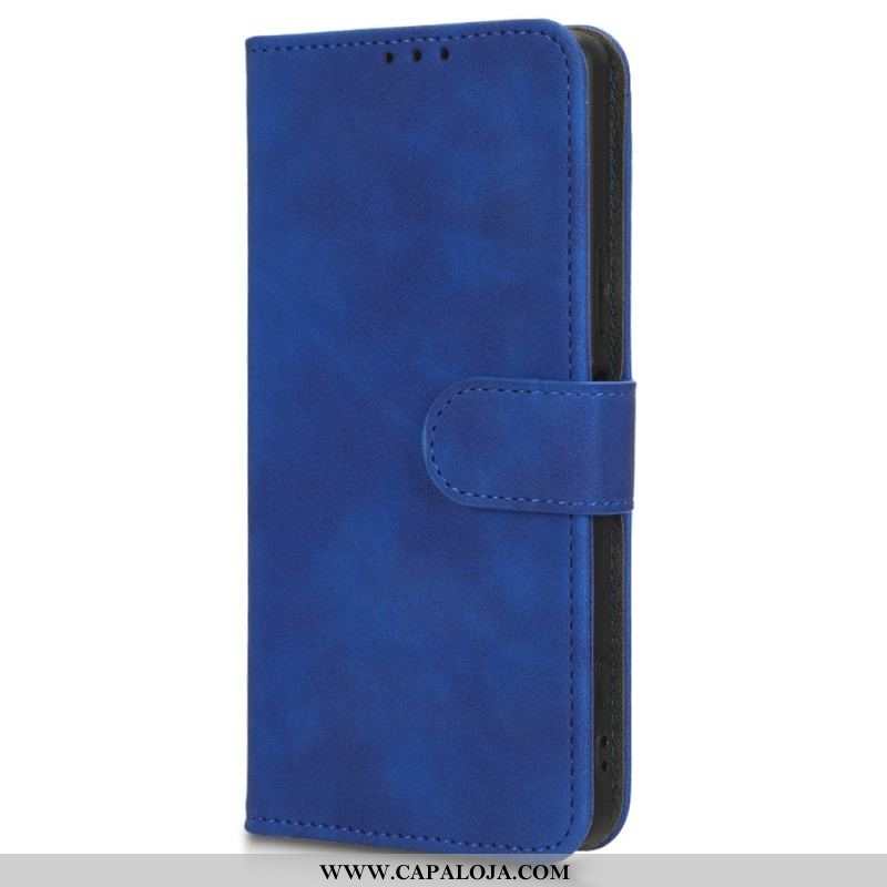 Capa Folio Para Sony Xperia 5 IV De Cordão Efeito De Couro Com Tiras