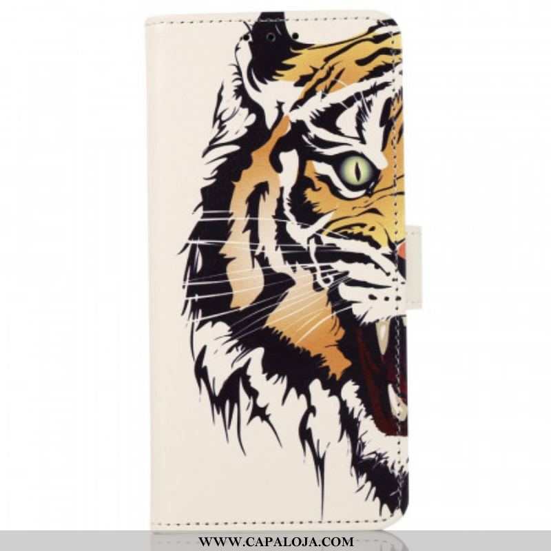 Capa Folio Para Sony Xperia Pro-I Tigre Feroz