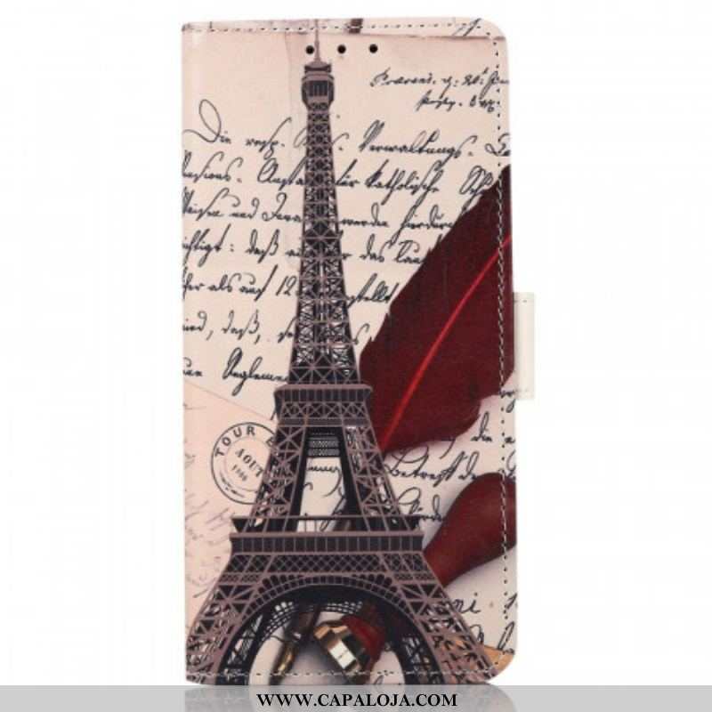 Capa Folio Para Sony Xperia Pro-I Torre Eiffel Do Poeta