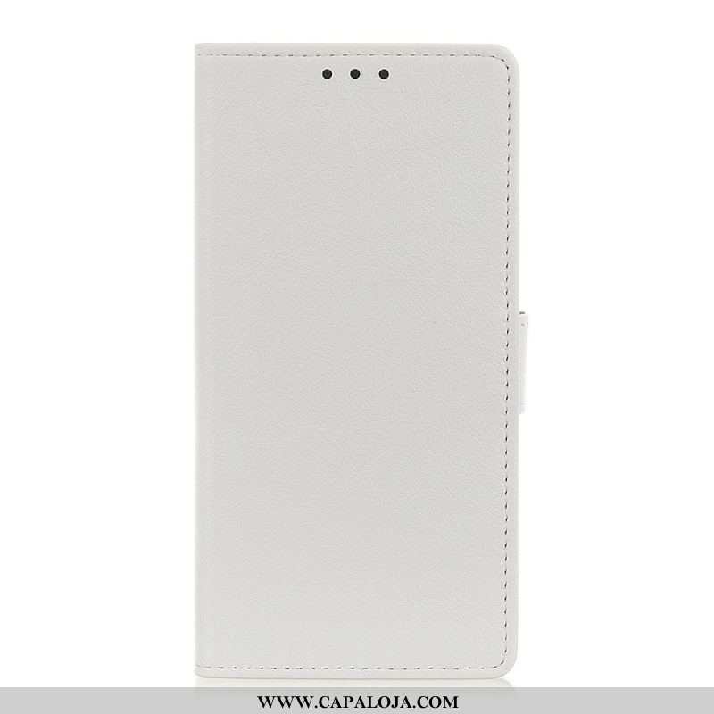 Capa Folio Para Xiaomi 12 Pro Efeito Couro Brilhante Simples